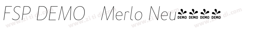 FSP DEMO   Merlo Neu字体转换